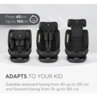 KIKKA BOO AUTOSJEDALICA I-HIKE I-SIZE BLACK 2026 31002100077 