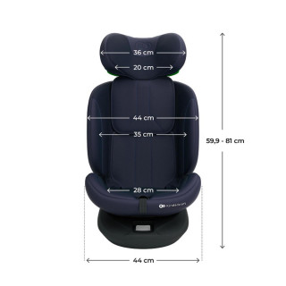 KINDERKRAFT AUROSJEDALICA I-GROW 2 PLUS I-SIZE BLACK 54780 