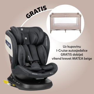 KIKKA BOO AUTO SJEDALICA I-CRUISE I-SIZE BLACK 31002100056 