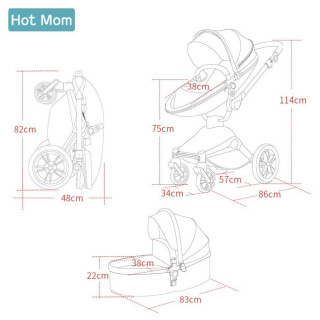 Hot Mom KOLICA GREY 2U1 F023GREY 