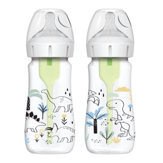 DR_BROWNS PLASTICNA WIDE NECK FLASICA 270ML WB92026 2 U PAKOVANJU DINOSAURUS 