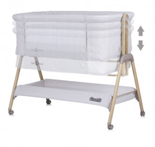 CHIPOLINO KOLIJEVKA SWEET DREAMS GREY STARS/WOOD KOSSD0214SG 