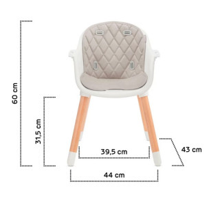 KINDERKRAFT HRANILICA SIENNA GREY 30434 