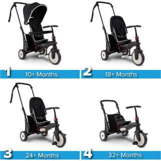 SMART TRIKE SMART TRIKE FOLDING STR 3 BLACK WITH CREAM PIPING 36909 