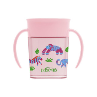 DR BROWNS SOLJA 360 STEPENI NO SPILL 200ML ROZE TC71005 