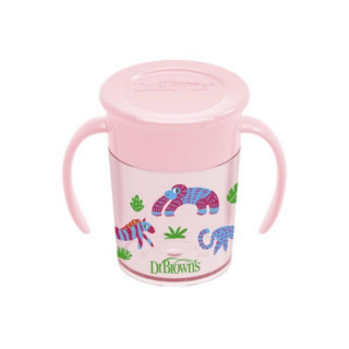 DR BROWNS SOLJA 360 STEPENI NO SPILL 200ML ROZE TC71005 
