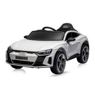 CHIPOLINO AUTO NA AKUMULATOR AUDI E-TRON WHITE, LEATHER SEAT ELKAUETR23W 