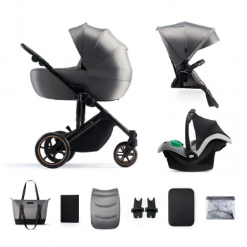 KINDERKRAFT KOLICA 3U1 PRIME 2 MINK PRO SHADOW GREY 41238 
