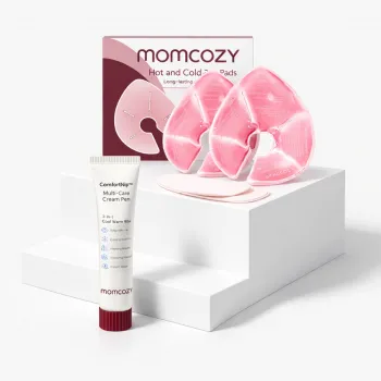 MOMCOZY SET- TERAPIJSKE OBLOGE ZA GRUDI I RASHLADJUJUCA KREMA ZA BRADAVICE 
