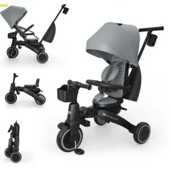 KINDERKRAFT SKLOPIVI TRICIKL JAZZ 3 GREY 53303 