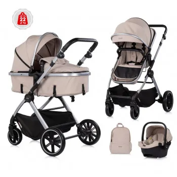 CHIPOLINO KOLICA PEARL LATTE KKPE02603LA I AUTOSJEDALICA PEARL LATTE STKPE0263LA 