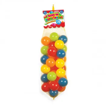 CROCO_TOYS LOPTICE U MREZI 9CM FUNBALLS 28PCS 03739