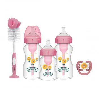 DR BROWNS POKLON SET PAKOVANJE FLASICA ROZE 2X270ML,1X150ML,2 CUCLE,CETKA WB03610 