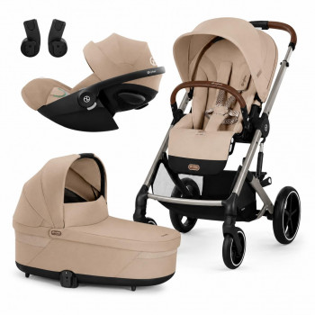 CYBEX KOLICA BALIOS 3U1 S LUX ALMOND(CLOUD G3 PLUS ALMOND BEIGE 526001349+KORPA S LUX ALMOND522005267 