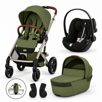 CYBEX KOLICA BALIOS + SKLOPIVA KORPA MOSS GREEN KHAKI I AUTOSJEDALICA CLOUD G3 PLUS MOON BLACK 