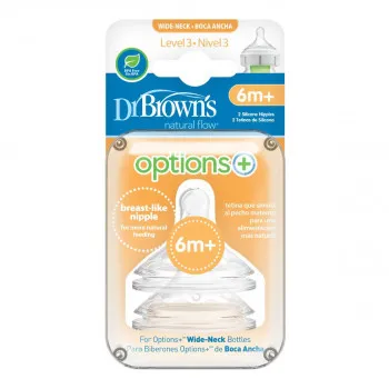 DR BROWNS OPTIONS+ SILIKONSKA CUCLA ZA WIDE NECK FLASICU VEL.3 2UPAK. WN3201 