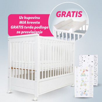 BAMBINO DJ.KREVET MIA BIJELI SA LADICOM 