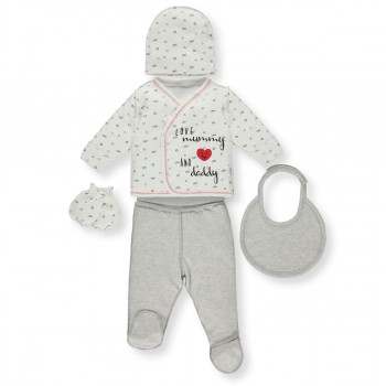 BEBETTO BEBI SET Z843 ECRU 0-3M/62CM 