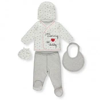BEBETTO BEBI SET Z843 ECRU 0-3M/62CM 