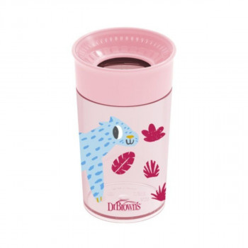 DR BROWNS SOLJA 360 STEPENI NO SPILL 300ML ROZE TC01093 