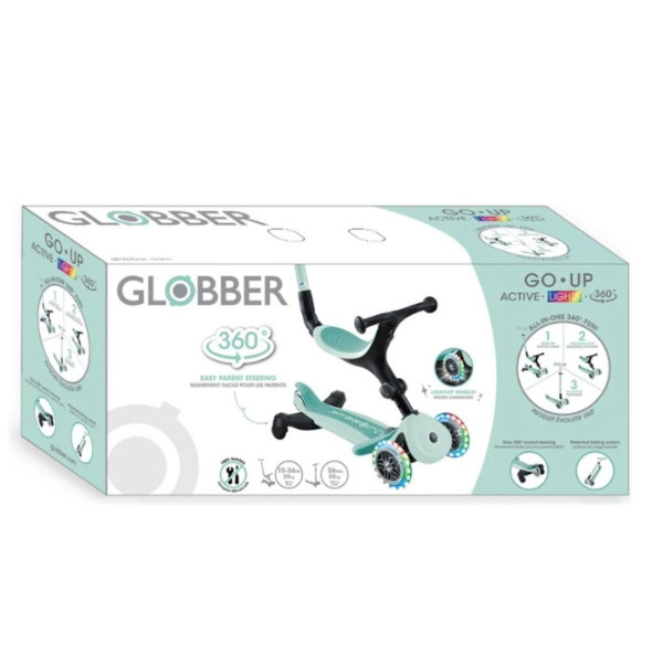 GLOBBER TROTINET GO UP ACTIVE LIGHTS 360 MINT NTGB0000749-206 