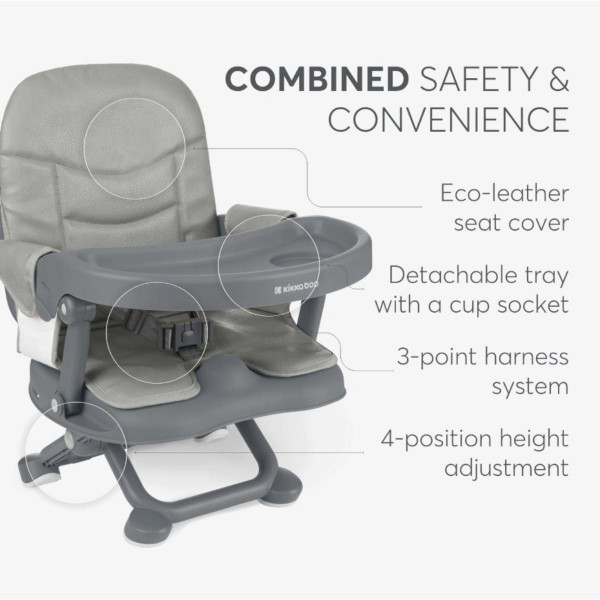KIKKA BOO STOLICA ZA HRANJENJE PAPPO GREY 2025 31004010193 