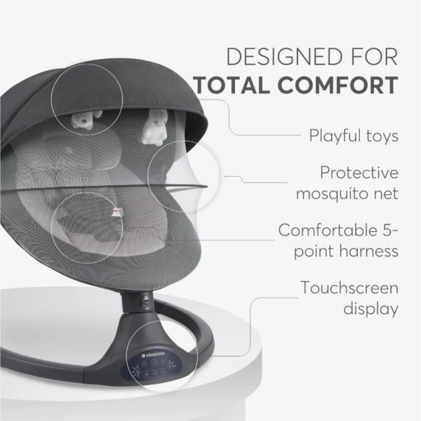 KIKKA BOO EL.LJULJA CODIE DARK GREY 2025 31005010092 