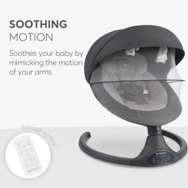 KIKKA BOO EL.LJULJA CODIE DARK GREY 2025 31005010092 