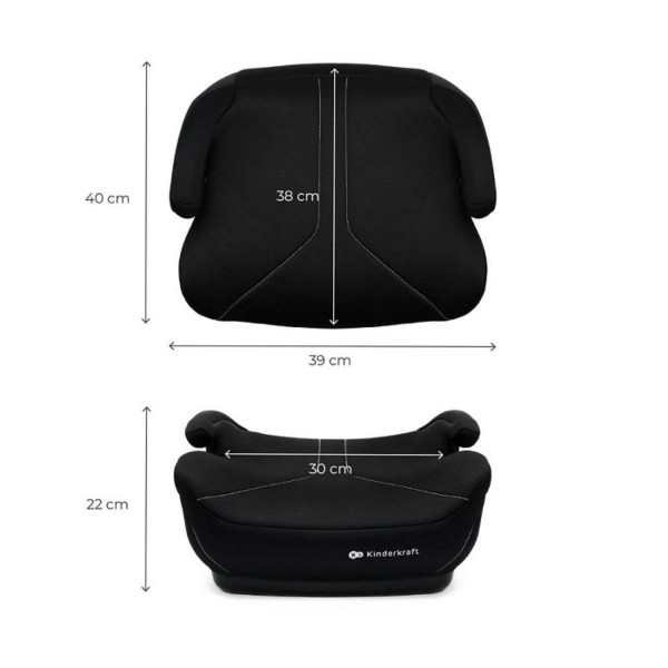 KINDERKRAFT AUTOSJEDALICA I-BOOST 2 I-SIZE BLACK 52043 