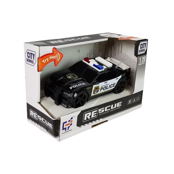CROCO_TOYS AUTO POLICIJSKI 1:20 CRNI SA ZVUKOM I SVJETLOM B/O WENYI WY500A 918814 