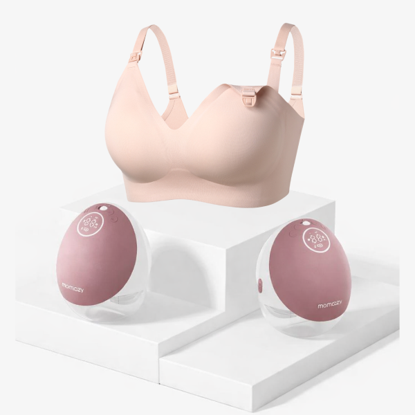 MOMCOZY SET- IZDAJALICA M9 MOBILE FLOW I GRUDNJAK ZA DOJENJE 