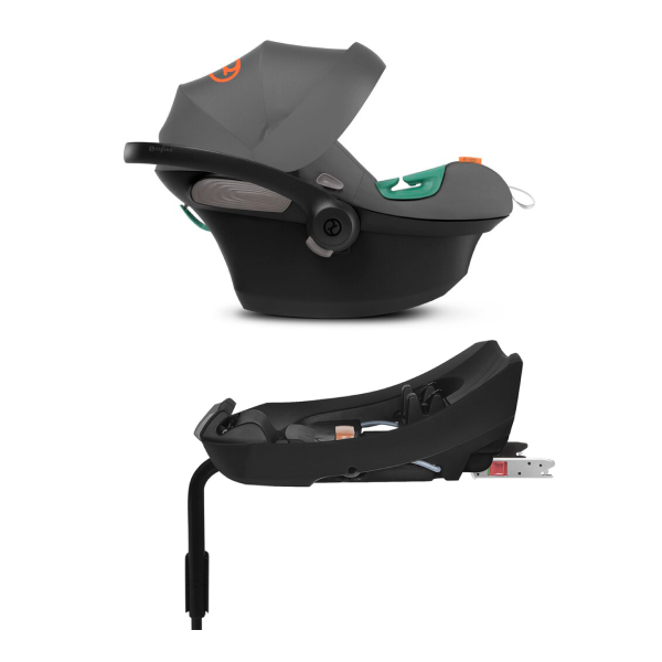 CYBEX AUTOSJEDALICA ATON S2 I-SIZE LAVA GREY MID GREY 522001945 I ATON BAZA 2-FIX BLACK BLACK 513126002 
