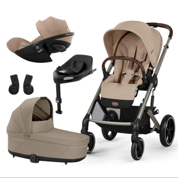 CYBEX KOLICA BALIOS 4U1 ALMOND BEIGE I BAZA ZA AUTOSJEDALICU G BLACK 