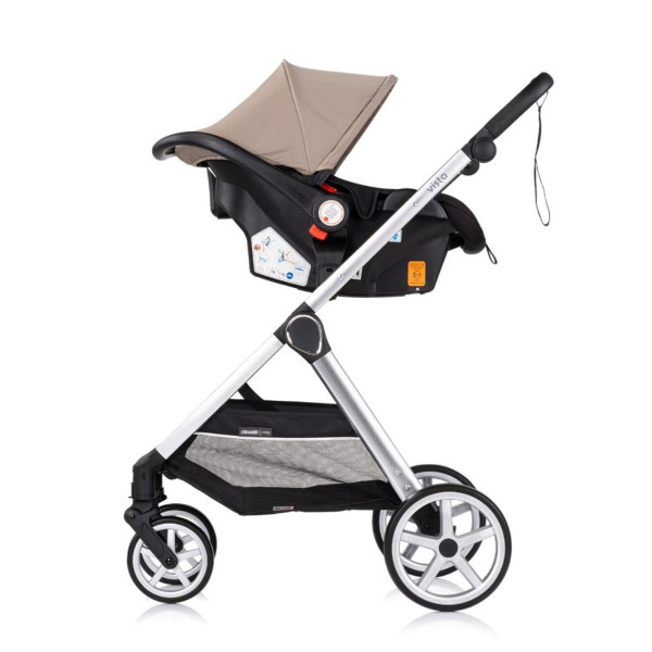 CHIPOLINO KOLICA VISTA  3U1 TIRAMISU KKVS02503TR + BAZA ZA AUTOSJEDALICU AMORE,AURA,VISTA,MARBELLA STKBS0251AA 