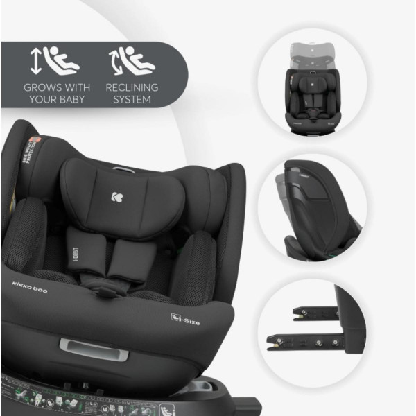 KIKKA BOO AUTOSJEDALICA I-ORBIT I-SIZE BLACK 2025 31002100085 