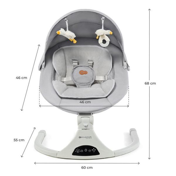 KINDERKRAFT NJANJALICA TULSY GREY 49623 