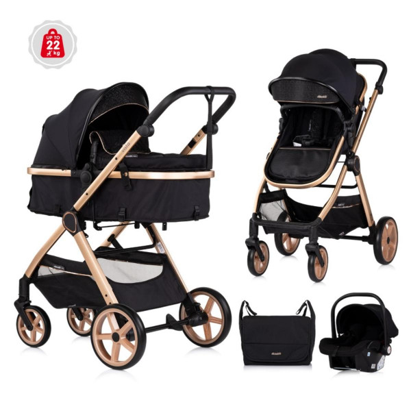 CHIPOLINO KOLICA VISTA BLACKBERRY KKVS02301BB I AUTOSJEDALICA VISTA BLACKBERRY STKVS02501BB 