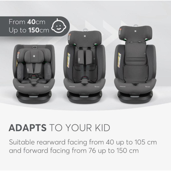 KIKKA BOO AUTOSJEDALICA I-HIKE I-SIZE DARK GREY 2025 31002100078 