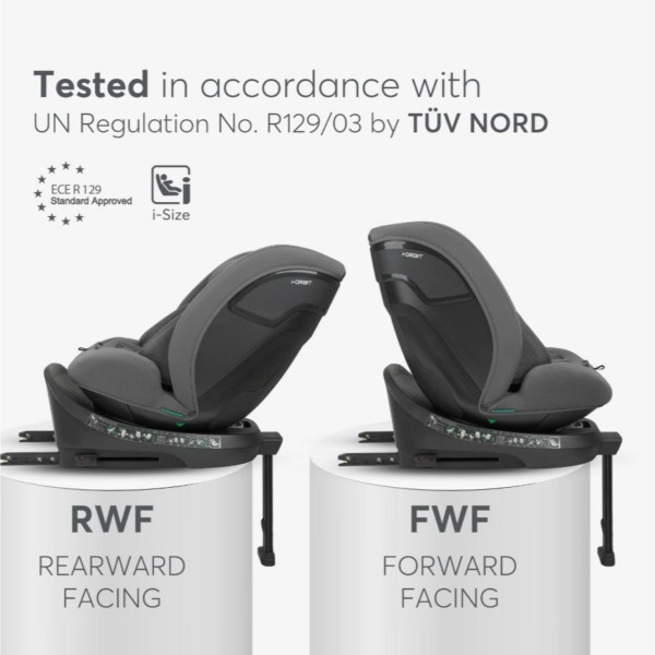 KIKKA BOO AUTOSJEDALICA I-ORBIT I-SIZE DARK GREY 2025 31002100086 