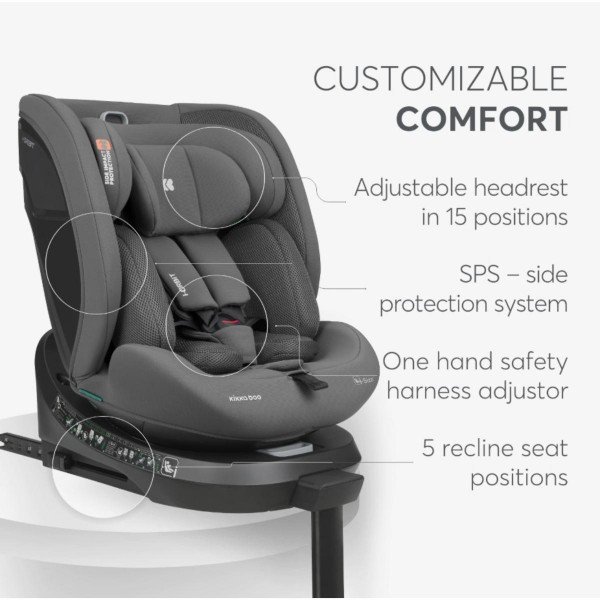 KIKKA BOO AUTOSJEDALICA I-ORBIT I-SIZE DARK GREY 2025 31002100086 