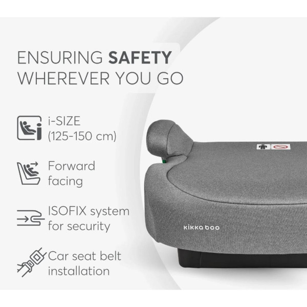 KIKKA BOO AUTOSJEDALICA I-TIP I-SIZE LIGHT GREY 41002160017 