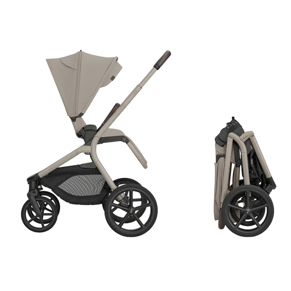 KIKKA BOO KOLICA GOYA 3U1 PLATINUM CHAMPAGNE I SJEDALICA I-CLASS I-SIZE NOIR I BAZA I-CLASS 360 