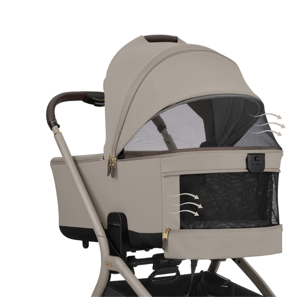 KIKKA BOO KOLICA GOYA 3U1 PLATINUM CHAMPAGNE I SJEDALICA I-CLASS I-SIZE NOIR I BAZA I-CLASS 360 