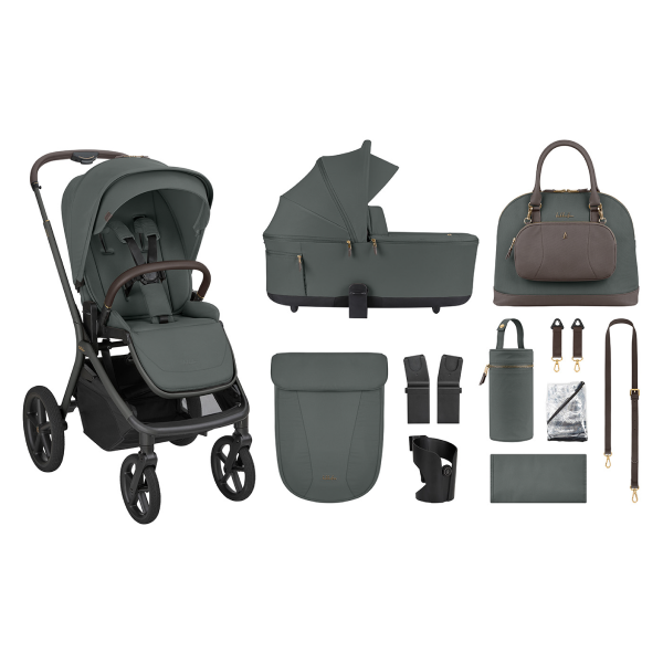 KIKKA BOO KOLICA GOYA 3U1 PLATINUM OLIVE I SJEDALICA I-CLASS I-SIZE NOIR I BAZA I-CLASS 360 