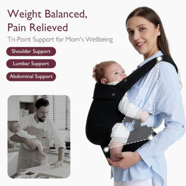 MOMCOZY KENGUR NOSILJKA BLACK BC001-BL12NB-A BC001 