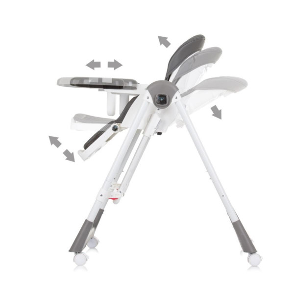 CHIPOLINO STOLICA ZA HRANJENJE I LJULJA 2U1 MILK SHAKE GRANITE STHMS02404GN 