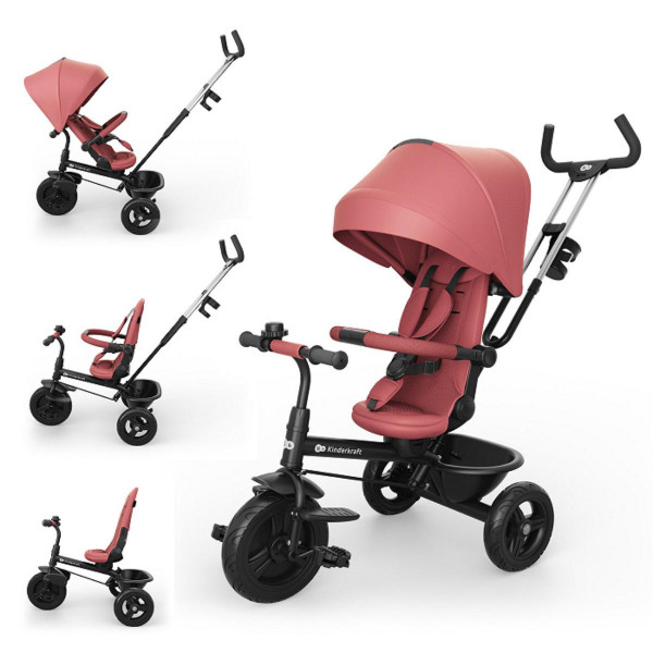 KINDERKRAFT TRICIKL ASTON 2 PLUS PINK 53299 