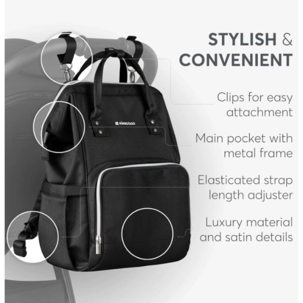 KIKKA BOO TORBA SIENA BLACK&SILVER 2025 31108020111 