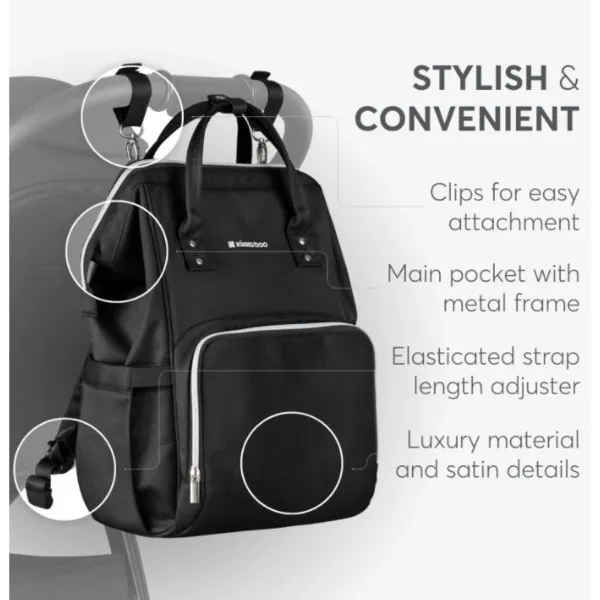 KIKKA BOO TORBA SIENA BLACK&SILVER 2025 31108020111 