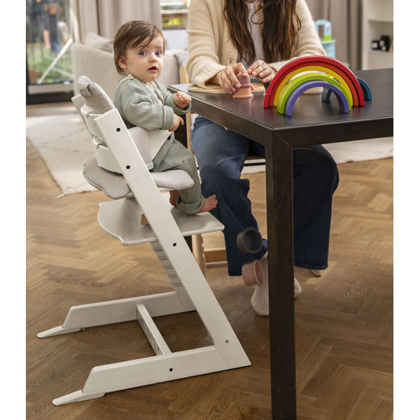 STOKKE STOLICA ZA HRANJENJE TRIPP TRAPP WHITE I BEBI SET TRIPP TRAPP ANTHRACITE 